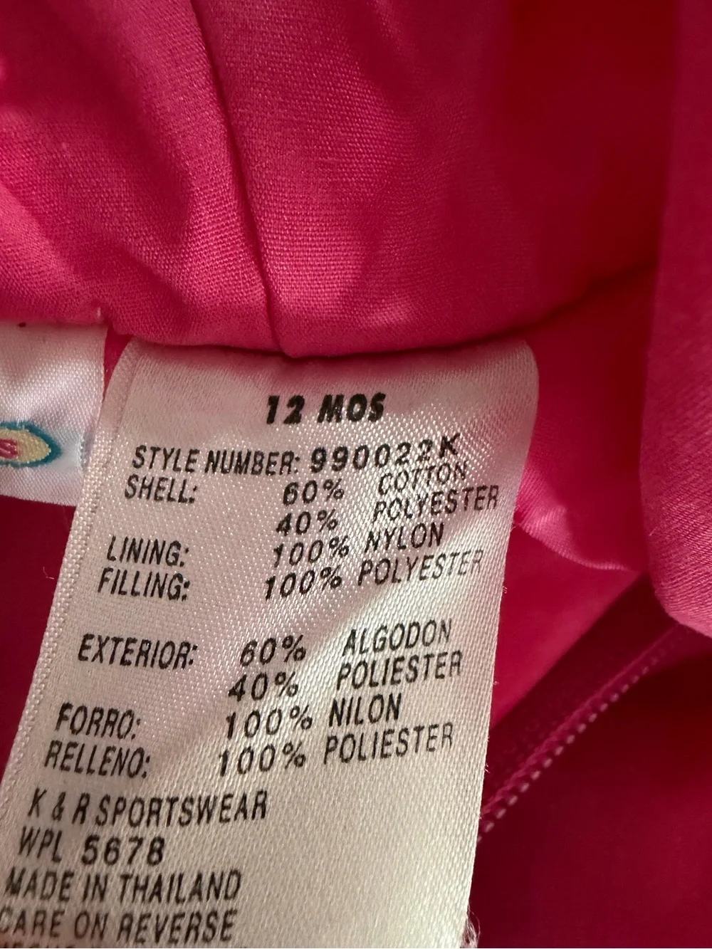 Vintage 90s Disney Babies Baby Minnie Mouse Hot Pink Bunting Snowsuit